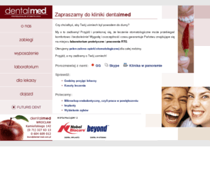 dental-med.com.pl: dentalmed - Wrocław / Profesjonalna Stomatologia - dentysta - stomatolog
Klinika stomatologiczna dentalmed - Wrocław - implanty, protetyka, ortodoncja, wybielanie.