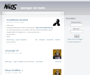 socialnerds.org: socialnerds.org | weniger ist mehr
