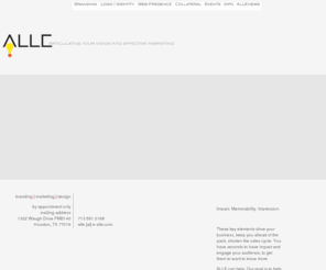 enewsletterdesigner.com: ALLE branding marketing design homepage
Impact. Memorability. Impression. 
These key elements drive your business, keep you ahead of the pack, shorten the sales cycle. You have seconds to have impact and engage your audience to want to know more. 
