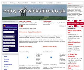 enjoy-warwickshire.com: Enjoy Warwickshire
Enjoy Warwickshire  A guide to Warwickshire hotels, attractions and restaurants in Warwickshire