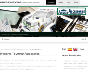 accesoriosblindaje.com: Armor accessories --- Accessories for armor reinforcement.
Armor accessories --- Accessories for armor reinforcement.
