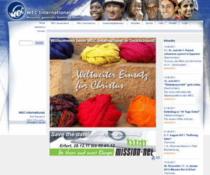 wec-int.de: WEC International - Home
Die Homepage des überkonfessionellen Missionswerks WEC International in Deutschland mit Informationen über Mission, Missionare, Kurzeinsätze und Langzeiteinsätze im In- und Ausland