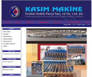 kasimmakine.com: Ana Sayfa - Kasım Makine Pc Kontrollü Çelik Hasır Makinesi Çivi şarjör makinesi Yedek PArça
Kasım Makine Pc Kontrollü Çelik Hasır Makinesi Çivi şarjör makinesi Yedek PArça