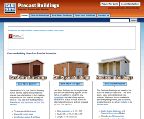 precastconcretebuildings.com: Easi-Set & Easi-Span Precast Concrete Buildings |  Transportable & Pre-Assembled
Easi-Set originated the concept of transportable all-precast concrete buildings & leads the industry as the 