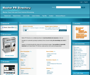 masterprdirectory.com: Master PR Directory
This is the best link directory where you can submit the URL to your homepage.