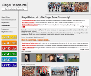 singel-reisen.info: Singel-Reisen.info - Singelreisen Reisepartner findest du in unserer Singlereise Community!
Singel-Reisen.info ist die Community für alle die echte Singelreisen und Reisepartner suchen!