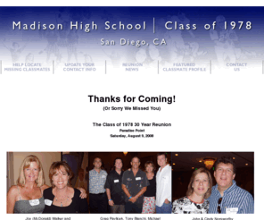 warhawks78.org: Madison High School, San Diego, CA - Class of 1978
Madison High School  San Diego, CA  Class of 1978