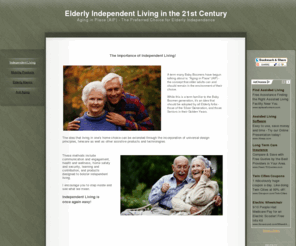 i-aint-old.com: Independent Living Products for AIP Baby Boomers
Enhanced Eldery Living in the 21st Century thru Mobility Scooters, Anti Aging Products, Alarms for the Elderly, Assistive Technology Devices and Disability Aids.