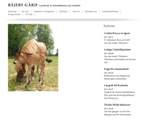 xn--bjebygrd-0zap.com: BÄJEBY GÅRD Lantbruk & Islandshästar
