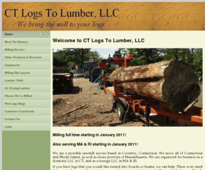 ctlogs2lumber.com: CT Logs To Lumber, LLC - Portable Sawmill Service
portable custom sawmill service serving all of Connecticut and Rhode Island and parts of Massachusetts and New York