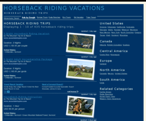 allthatswestern.com: Horseback Riding Vacations - Horse Riding Vacations
Horseback riding vacations. Find western horseback riding or horse riding vacations by destination. Brought to you by Gordon's Travel Guide - Adventure & Active Travel.
