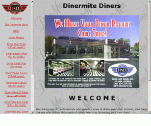 tastydogdiners.com: Dinermite Diners, Inc. - Manufacturers of the great American Diner! We look forward to making your diner dreams come true! 
Dinermite Diners, Inc. - Manufacturers of the great American Diner! We look forward to making your diner dreams come true!