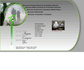 brunners.com: Brunner Funeral Home & Cremation Service, Funeral Home, Cremation Center, Retail Store, Community Room.
Funeral Home Cremation Center Retail Store Memorials Headstone Pet Urns Caskets keepsakes