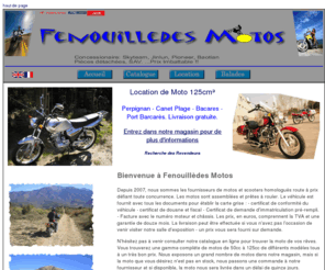 fenouilledesmotos.com: Concessionaire motos de PIONEER QINGQI SKYTEAM neuf et occasion.Location de Scooter ou Moto.Balades a Moto.Service Apres Vente Fenouilledes Motos Perpignan Languedoc Roussillon
