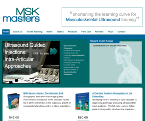 mskmasters.com.es: Musculoskeletal Ultrasound Training | MSK Masters | shortening the learning curve
Shortening the learning curve for Musculoskeletal Ultrasound training for medical practitioners, medical sonographers, physician assistants and any allied health professional to help develop expertise in Musculoskeletal Sonography.