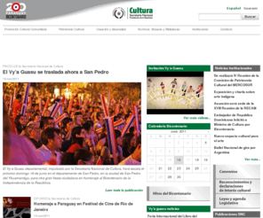 cultura.gov.py: Secretaria Nacional de Cultura
Sitio Oficial de la Secretaría Nacional de Cultura del Paraguay