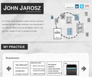 jjarosz.com: John Jarosz
John Jarosz, Information Architect, Chicago.