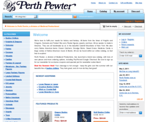 medievalproductions.net: Perth Pewter & Medieval Productions - fine quality pewter figurines and collectible
Perth Pewter specializes in hand-cast pewter figurines including fantasy and renaissance, Native American, wild west, animals, oil lamps, bodice chillers and more.