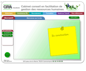ora.fr: ora Page 1.
conseil en ressources humaines santé au travail organisation médiation recrutement formation