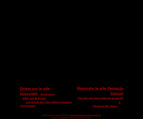 pentacle-technologie.net: Pentacle Technologie
Association  but non lucratif produisant logiciels, jeux vidos, livres et musiques et fournissant des services lies  l'internet.