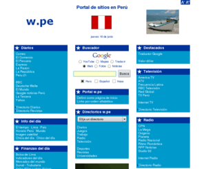 w.pe: w.pe - Portal de sitios en Perú
Página de inicio para sitios en Perú