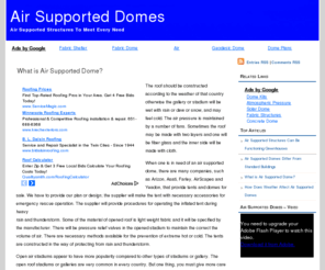 airsupporteddomes.com: Air Supported Domes
Information about Air Supported Domes