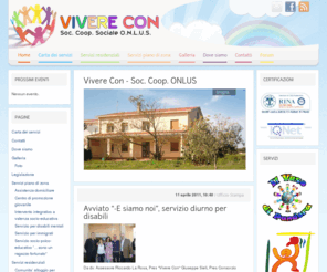 viverecon.it: Vivere Con - Associazione Cooperativa O.N.L.U.S
Vivere Con Cooperativa Sociale ONLUS, assistenza disabili mentali, assistenza immigrati, servizio affido familiare, servizi per i giovani, Mazara del Vallo (Trapani) Italia