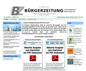 lindauer-nachrichten.info: BZ-Lindau.de - Aktuelles in Lindau - 14-tägige Nachrichten aus Verwaltung, Wirtschaft, Kultur & Sozialem
Lindauer Bürgerzeitung - 14-tägige Nachrichten aus Verwaltung, Wirtschaft, Kultur & Sozialem - mit Amtsblatt der Stadt Lindau (Bodensee)