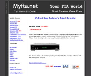 myfta.net: Nfusion nova ,Nfusion toronto,Nfusion Canada,Viewsat 2000 platinum,FTA 
satellite tv,captiveworks,skyview,buzz receiver,dish,pansat
Viewsat Xtreme satellite receiver acessories are available. These FTA satellite receivers are the best on the market