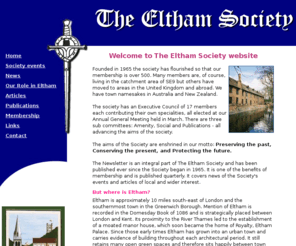 theelthamsociety.org.uk: The Eltham Society - the local amenity society for Eltham, England, London SE9
The Eltham Society researches into Eltham