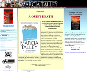 marciatalley.com: Marcia Talley's Main Page
Author Web Page, Marcia Talley, author of the Hannah Ives mystery series, Sing It To Her Bones