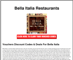 bellaitaliarestaurants.org.uk: Bella Italia Restaurants
 Bella italia restaurant voucher codes and special saving deals