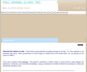 pellanimalclinic.com: Rocky Mount veterinarian, vet in 24151, , Boarding -  Smith Mountain Lake, Franklin County, ,
Knowledgeable Rocky Mount vets are hard to find.  Dr. Christopher Sumner Tony Hutchins is a well-trained Rocky Mount veterinarian providing excellent care including Boarding, Grooming, Farm Veterinary Services, Equine Veterinarian, Large Animal Services, Welcome, Cat Vaccinations, Microchip Idenification, Pulse Oximetery Monitor, Ultrasound, Radiology, Prescription Diets , Behavior Counseling, Nutrition Counseling, Caring For Your Older Pet, Boarding Services, Grooming Services, Flea And Tick Prevention, Dental Cleaning, On Site Lab Services, Surgical Procedures, Comprehensive Physical Exam, Routine Preventative Care, Dog Vaccinations.