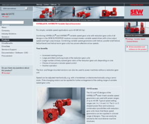 varibloc.com: SEW-EURODRIVE Products: VARIBLOC®, VARIMOT® Variable Speed Gearmotor
SEW-EURODRIVE is a leading company in the field of drive engineering. The range of products offered includes gearmotors, frequency inverters and drive solutions from one source.