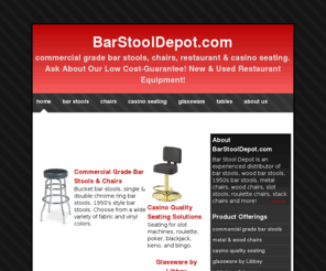 barstooldepot.com: BarStoolDepot.com | bar stool | barstool | new & used restaurant equipment & supplies | casino chairs | slot chairs
