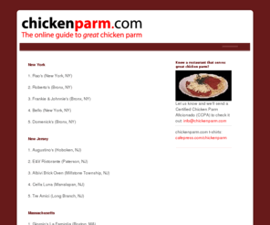 chickenparm.com: chickenparm.com - The online guide to great chicken parm
chickenparm.com - The online guide to great chicken parm