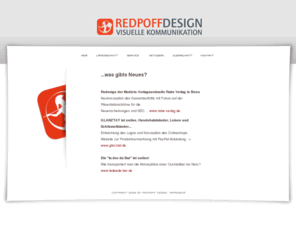 cyberpoff.de: REDPOFF | visuelle kommunikation - Willkommen
redpoff Design bietet Ihnen zukunftsorientiertes und innovatives Design von der Konzeptentwicklung über die Gestaltung bis zur Umsetzung im Bereich Print, Internet und Multimedia