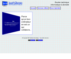 netkiwi.info: NetKiwi Informatique
Service de soutien technique à domicile en informatique à Montréal