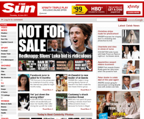 thesun.co.uk: The Sun | The Best for News, Sport, Showbiz, Celebrities | The Sun| The Sun
Get the latest news and features at The Sun - Showbiz, babes, celebrities, sport and racing, national and international news. Check out the best pictures, videos, virals and podcasts.