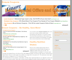 ensurecoupons.org: Ensure Coupons | Ensure Drink Coupons
Ensure Coupons are being given for you to get their healthy nutritional shakes anytime. Just visit their official website for Ensure Coupons and guidelines.