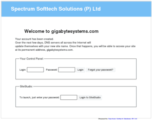 gigabytesystems.com: gigabytesystems.com - Spectrum Softtech Solutions (P) Ltd
