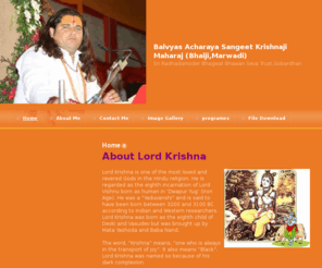 sawariyababa.com: Balvyas Acharaya Sangeet Krishnaji Maharaj (Bhaiji,Marwadi) - Home
