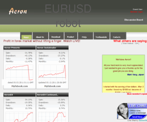 aeroninfo.com: Aeron Forex Auto Trader, Hedging, Stoploss, Takeprofit, Martingale, Averaging
Aeron gives unique auto trading system in forex market with features like, hedging, stoploss, takeprofit, trailing stoploss, averaging ...