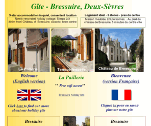 lapaillerie.com: Holiday gite for rent Bressuire Deux-Sevres. Near chateau/ town centre
Gite Bressuire, Deux-Sevres, 2/3 personnes, pres centre-villle et chateau. Puy-du-fou 30k