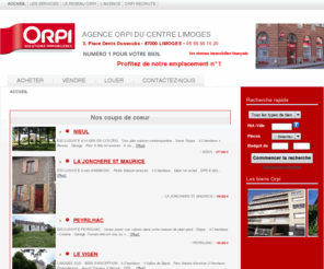 orpi-du-centre.com: Orpi du centre - Limoges 87
Annonces immobilieres 87, agence immobiliere Limoges. ORPI Limoges, 1er réseau français d'agences immobilières propose ses annonces immobilières de location, vente, achat de maison, appartement, studio, garage, ...