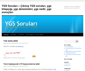 ygssorulari.com: YGS Soruları – Çıkmış YGS soruları, ygs kitapçığı, ygs denemeleri, ygs nedir, ygs sonuçları | Çıkmış YGS soruları, ygs kitapçığı, ygs denemeleri, ygs nedir, ygs sonuçları
