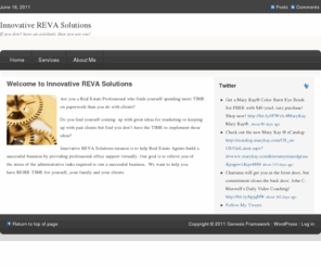 amysnodgrass.com: Innovative REVA Solutions
Real Estate Virtual Assistance for real estate agents. Provide professional office support.