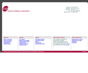 lnp.no: Bedriftsmegling, Bedrifter kjøpes, Bedrifter selges, Verdivurdering av bedrifter
LNP bistår ved kjøp og salg av bedrifter til kapitalsterke skandinaviske og internasjonale kjøpere og investorer.