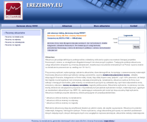 erezerwy.eu: Serwis finansowy E-REZERWY
Informacje z zakresu rachunkowości, ubezpieczeń, wyceny rezerwy na świadczenia. Tworzenie stron www dla firm o profilu finansowym..