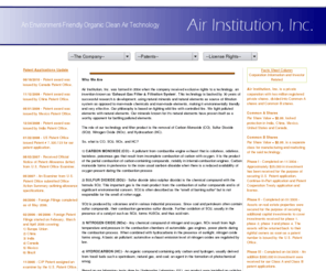 nosmog.com: Air Institution, Inc
NoSmog.com is an Internet directory that provide information on Air Institution, Inc. and their clean air products, known as gas emission filter and filtration system.